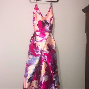 pink and purple prom dress